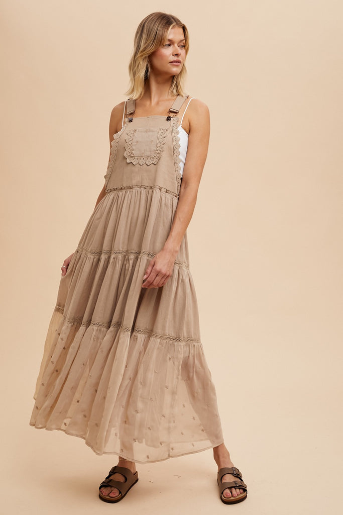Elleflower - Sweetheart Lace Overall Dress