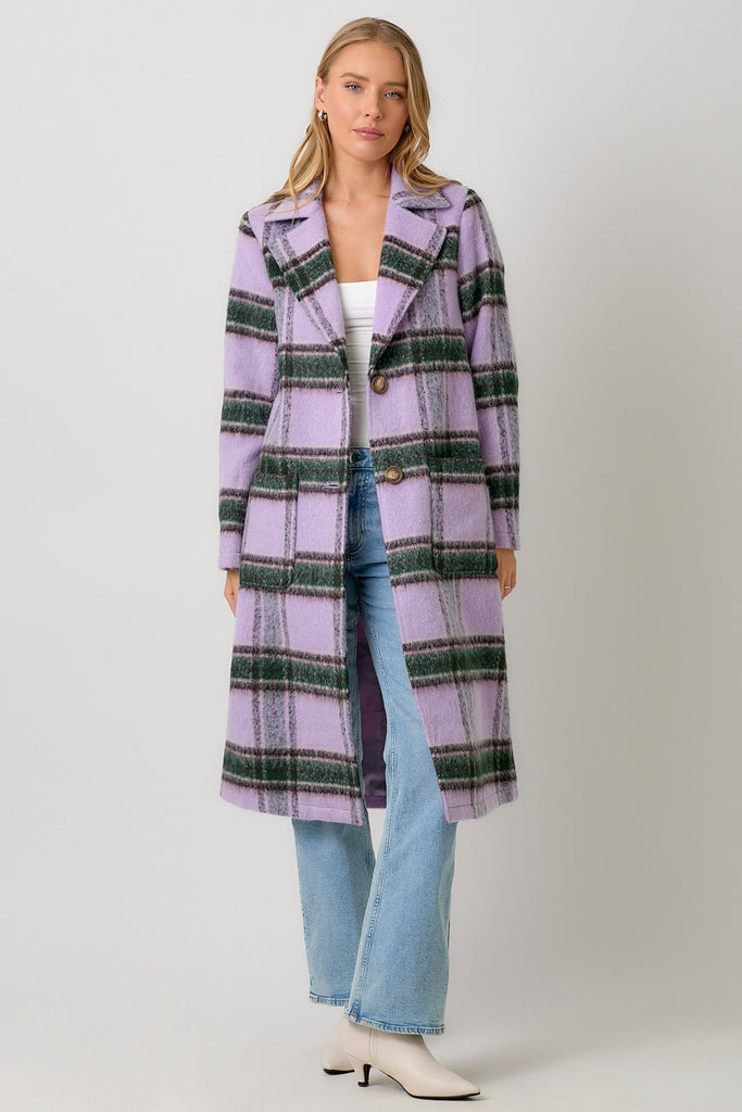 ELLEFLOWER - Wildwood Plaid Coat