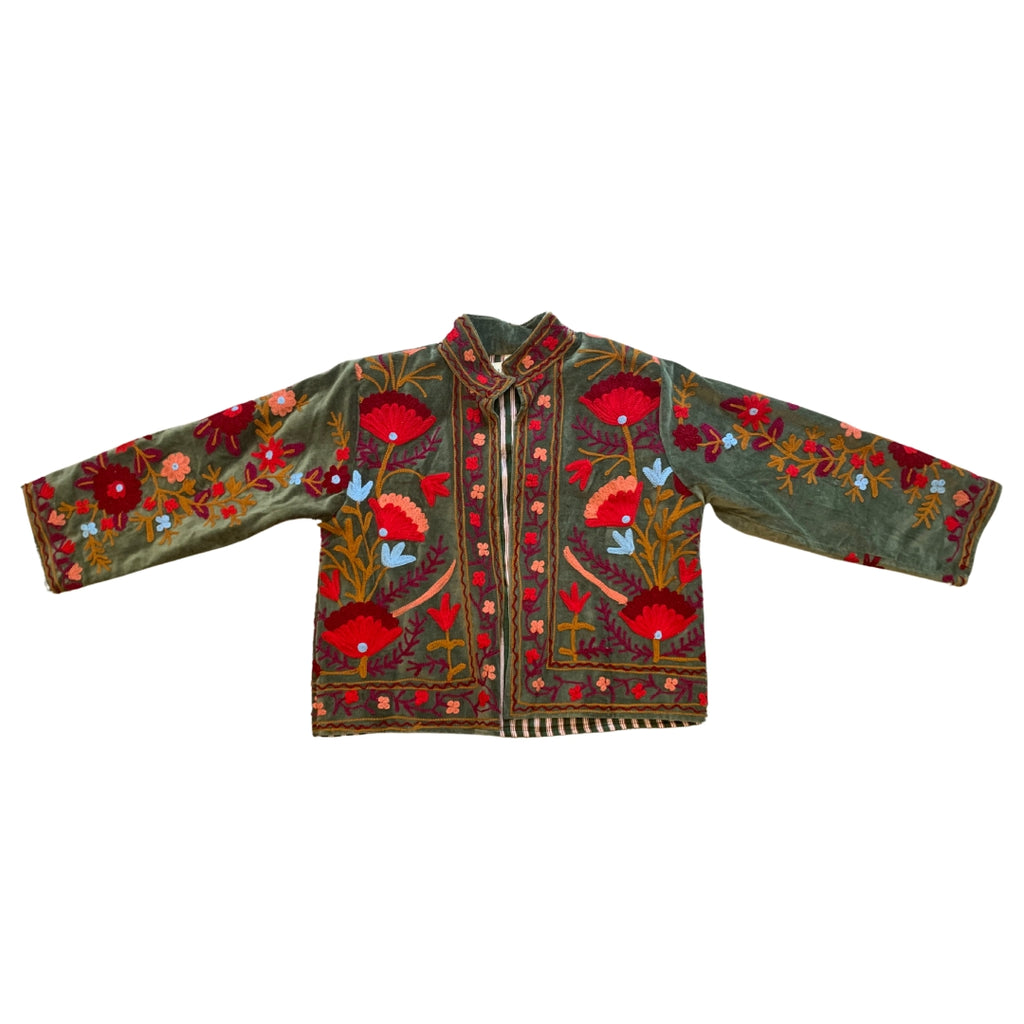 ELLEFLOWER HOUSE LINE - Velvet Blossom Jacket (LARGE)