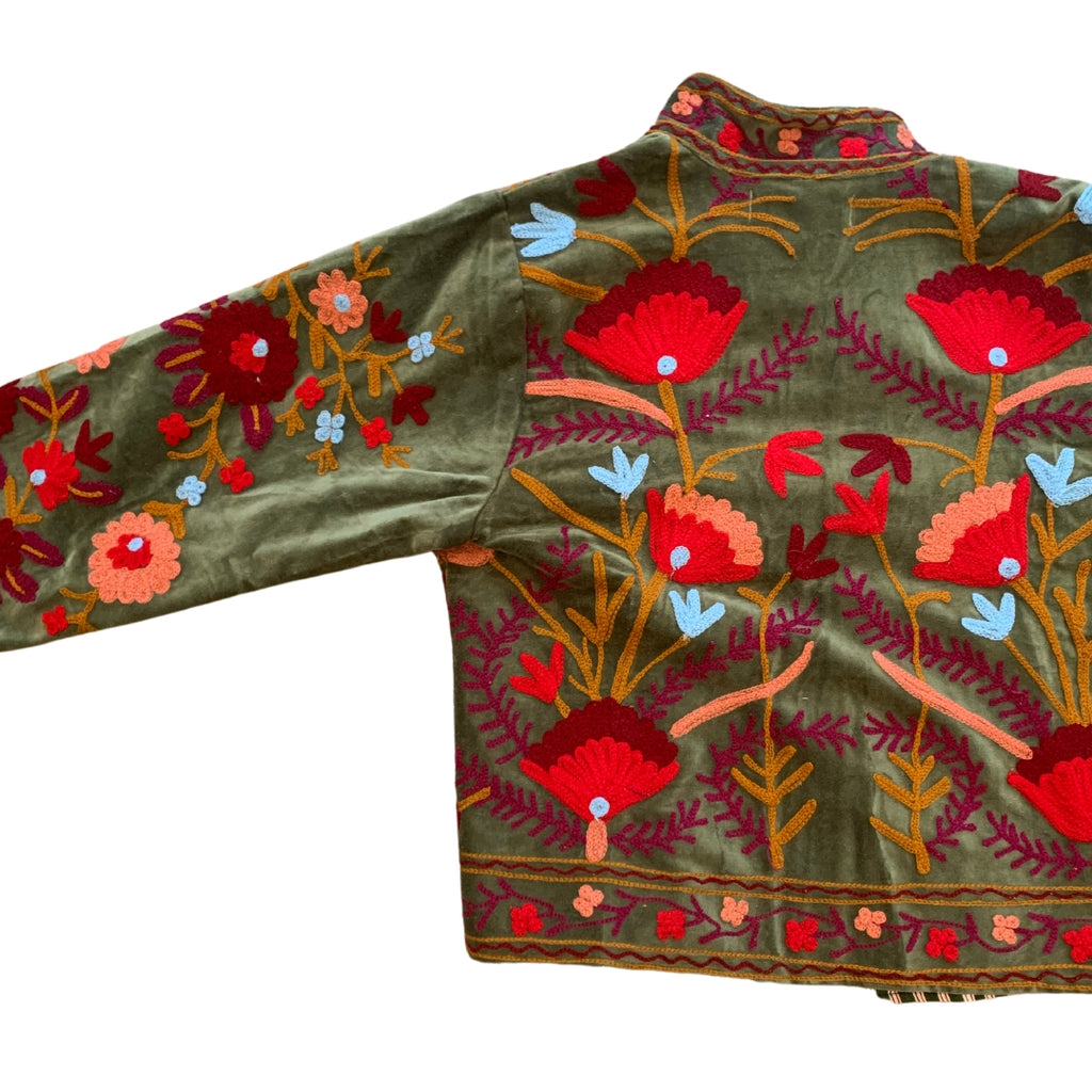 ELLEFLOWER HOUSE LINE - Velvet Blossom Jacket (LARGE)