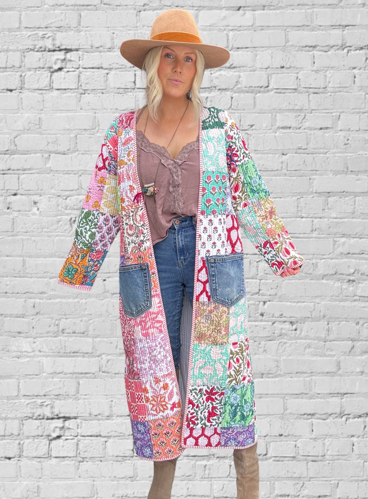 Primrose Patchwork Quilted Jacket (LARGE)