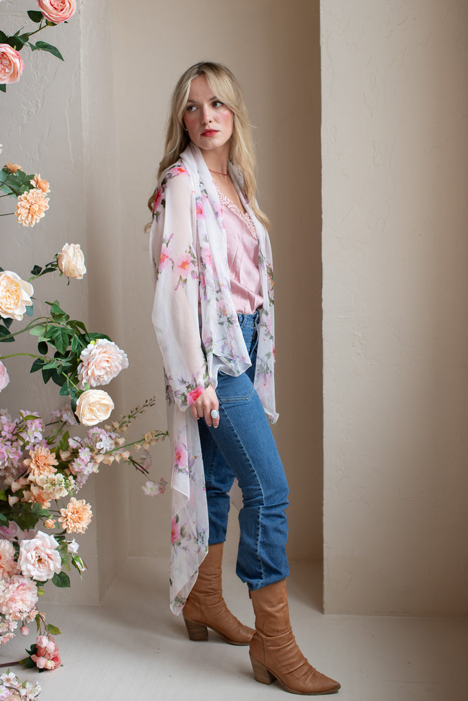 Fleetwood Jacket : hibiscus - I V O R Y