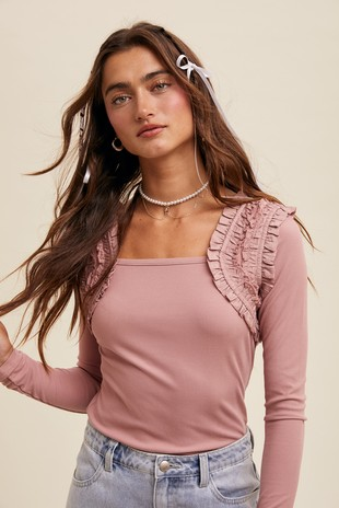 Elleflower - Rosette Top - BLUSH